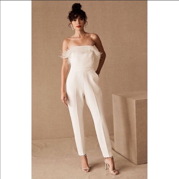ANTHROPOLOGIE x BHLDN Janae Strapless Jumpsuit/ size 4 - Picture 4 of 11